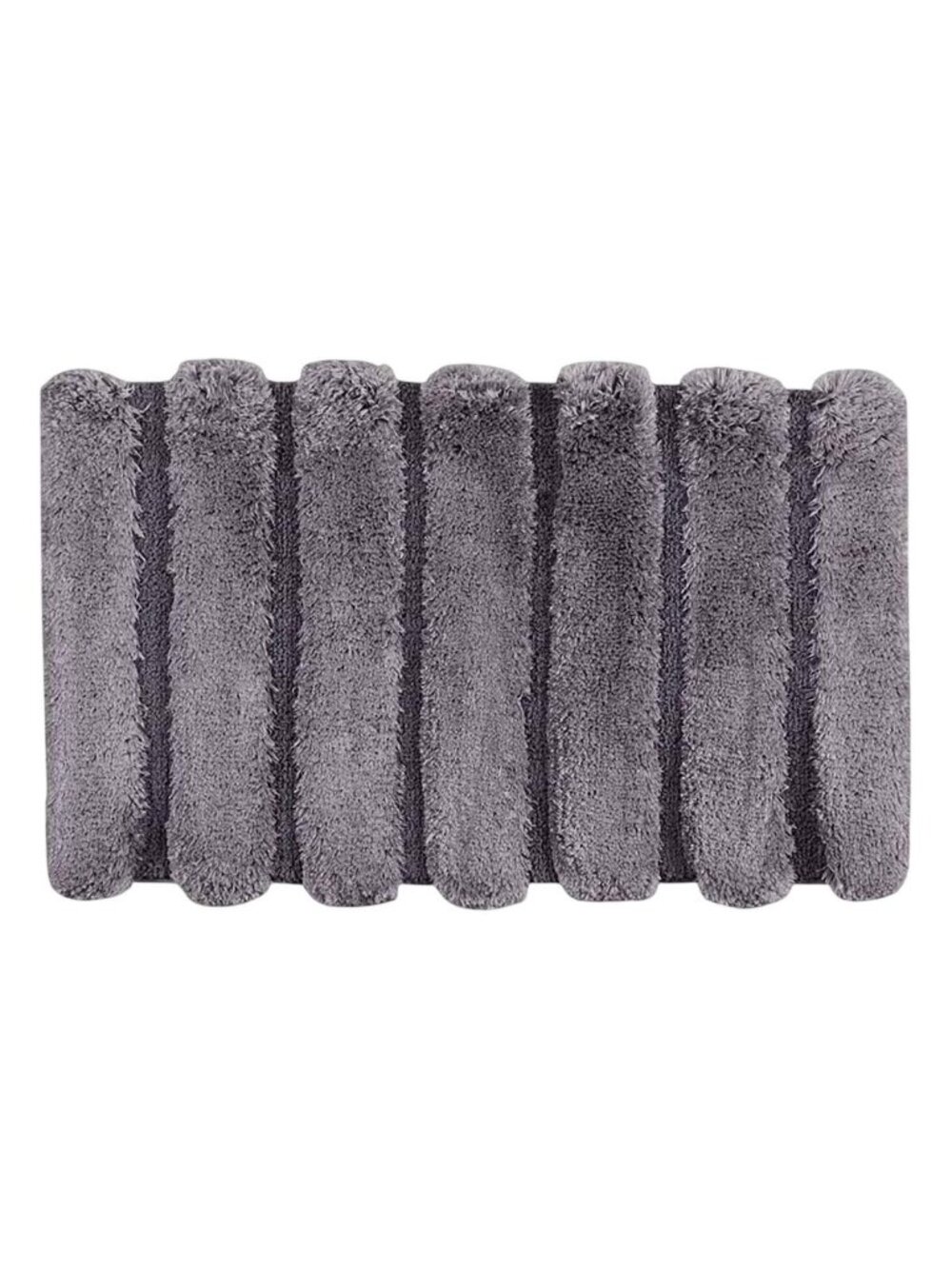 NWT Madison Park Pearl Channel Bathroom Rug Bath Mat 74304520026 Grey 17x24